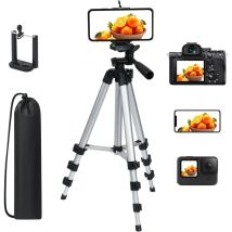 ZVD - Smartphone Tripod, Portable Tripod Camera Tripod with Phone Adapter and Tripod Bag for Outdoor Photography, Traveling or Video Making, etc.
