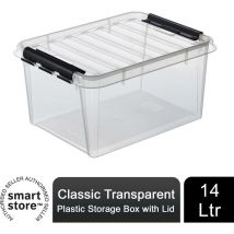 Orthex Sweden Ab - Smartstore 15 Classic Transparent Plastic Storage Box with Lid, 14 Litre