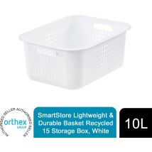 Smartstore - Lightweight & Durable Basket Recycled15 Storage Box 10L, White