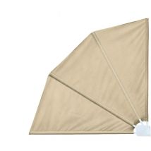 Smartsun - Auvent Latéral Beige 1,4x1,4m En Forme D'éventail Pour Balcon, Terrasse, Différentes Couleurs.