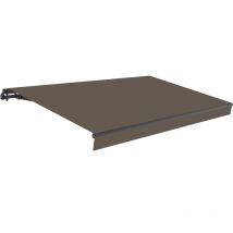 Manuelle Markise Classic Dark 4x2,5 Taupe Außenmarkise Polyestergewebe - Smartsun