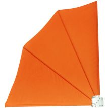 Orange Seitenmarkise 1,4x1,4 m in Fächerform für Balkon, Terrasse, verschiedene Farben. - Smartsun