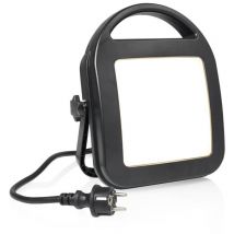 Led Baustrahler faltbar mit integrierter DuoSteckdose, 6000lm, Neutralweiß