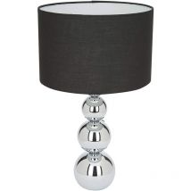 Elegante Schirm Tischleuchte MANDY Schwarz mit Touch Funktion 3 stufig dimmbar