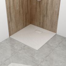 Smc Duschwanne Duschtasse Brausewanne Weiß Steinoptik 32mm Extraflach Anti-Rutsch 80x80 cm - Witen&nock