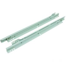 Guide scorrevoli per cassetto in acciaio verniciato bianco - cm.40