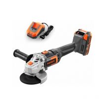 Smerigliatrice angolare a batteria 20V Fuxtec Set E1WS20 con batteria e caricatore
