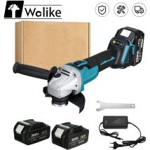 Smerigliatrice Angolare Drillpro 388VF Smerigliatrice Angolare Elettrica a Batteria 800W 8500RPM 125mm 4 Velocità Brushless 2 Caricabatteria