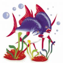 Smile P1735 Beautiful Tiles Decora Piastrelle, Pesce Piranha