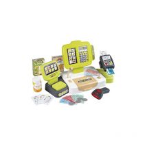 Smoby - Grande Caisse Enregistreuse - 30 Accessoires - Balance Mécanique - Vraie Calculatrice + Scanner Son et Lumière - 350114 (7600350114)