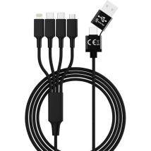 Câble De Charge Usb Usb-a Mâle, Usb-c Mâle, Usb-c Mâle, Connecteur Lightning , Usb-micro-b Mâle 1.20 M Noir Elitecbk W693052 - Smrter