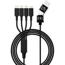 Câble De Charge Usb Smrter Usb-a Mâle, Usb-c Mâle, Connecteur Lightning , Connecteur Lightning , Usb-micro-b Mâle 1.20 M Noir Smrter Elitelbk W693012