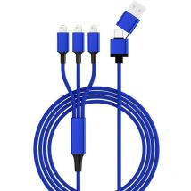 Smrter - Cavo di ricarica usb usb 2.0 Spina usb-a, Spina usb-c , Connettore Apple Lightning 1.20 m Blu triolnb