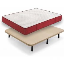 Hogar24 - Sn20 - Colchón Viscoelástico + Base Tapizada Con Patas, Medida 180x200 Cm. Higienico-transpirable.