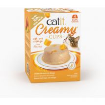 Snack para gatos en mousse con fruta Catit Creamy Cups
