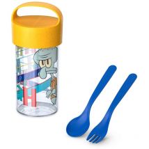 Snack-/Trinkbehälter 500 ml mit Besteck Buddy Snack SpongeBob, KOZIOL