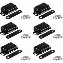 Qiedie - Snappers magnétiques, aimants de porte 6pcs pour portes d'armoires, aimants de porte en acier inoxydable, aimants d'armoires de meubles en