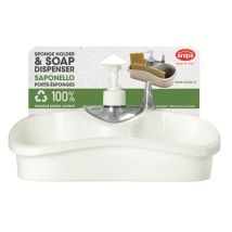 Saponello – Porta sapone bianco e grigio – Dispenser per sapone liquido – Snips