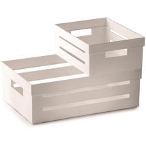 Set Cassetta Cucina 5+2 lt, Organizer Cucina, Cassetta Grande e Piccola, Colore Bianco, Made in Italy, Bpa Free - Snips