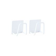 Snow 2 Self Adhesive Sponge Holders for Kitchen, No Drilling Mounting, Stainless Steel, Rustproof and Waterproof, White