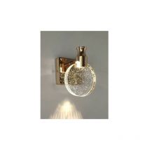 Neige - Snow-Crystal Wall Sconce, Luxury Nordic Style Indoor Wall Light, Creative Round Wall Lamp for Bedroom, Bedside, Living Room, Bathroom,