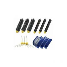 Snow Kit Of 3 Pair Of Brush Extractor + 3 Filter Guard + 3 Side Brush For iRobot Roomba 600 Series (595 620 630 650 660)