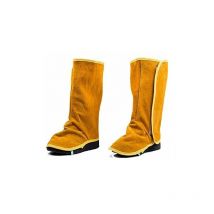 Snow-Leather Welding Gaiters, Fire Resistant Welding Boot and Shoe Covers, Heat and Abrasion Resistant Welder Work Protective Foot Covers, Shoe