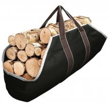 Snow Log Basket and Log Bag Firewood Log Holder Canvas Fireplace Wood Carry Bag Extra Large Firewood Holder Indoor Firewood Baskets for Camping