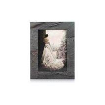 Neige - Snow-Photo Frame With Feather Texture Piano Technology Baking Wood Varnish Study Office And Bedroom Ornament Home Decor 6.4 0.8 8.3In