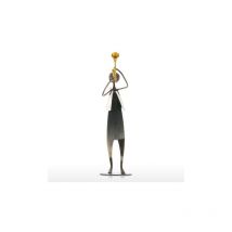 Neige - Snow-Statue and other decorative object Cowboy Band / Trumpet Music Trumpet Playing Metal Iron Sculpture Handmade Baking Painting Technology