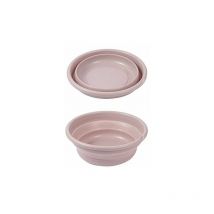 Snowfoldable silicone sink, multifunctional round sink with holes, can be hung (pink, diameter: 26 cm, height: 9.8 cm)