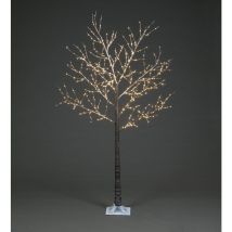 Snowtime Copper Wire Frosted Brown Twig Tree with 400 Warm White Lights - 1.5M
