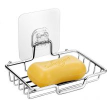 Rosier - Soap Dish, No Drilling Sponge Holder, Stainless Steel, for Kitchen, Bathroom