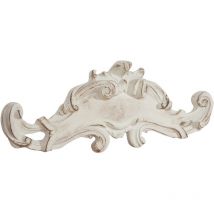 Biscottini - Sobre puerta de madera acabado con efecto blanco envejecido talla L57xPR6xH20 cm Made in Italy