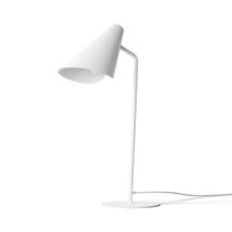 Lámpara de mesa blanca – Diseño minimalista – Tulipa orientable E27 – Acabado blanco arenado