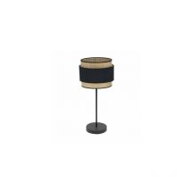 Fabrilamp - Lampe De Table Haute Kandy 1xe27 Naturel/noir 67x30x30 Cm