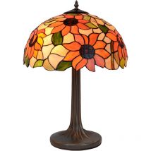 Lámpara Sobremesa Tiffany base árbol Serie Diamond D-40cm 280300M