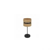 Lampe à Poser Colet 1xe14 Noir/Bois clair 43x18x18 Cm