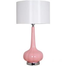 Sobremesa cristal rosa led interior 1xE27
