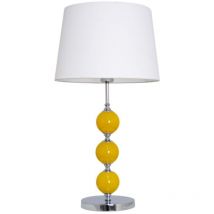 Sobremesa cromo tres bolas mostaza 1xE27