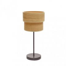 Lampada da Tavolo Double Smile 1xe14 Marrone/Legno Chiaro 44x18x18 Cm