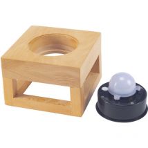 Forlight - Sobremesa Exterior IP54 led 3W Blanco Neutro - 4000K Imitación Madera para Jardín, Terraza