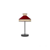Fabrilamp Lampara Sobremesa con acabado Natural/rojo Fabrizio