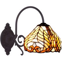 Aplique con brazo Tiffany diámetro 20cm Serie Dalí 2387A1
