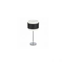 Fabrilamp - Lampe à poser Myriam 1xe14 Chrome/Noir Bois 47x18x18 cm