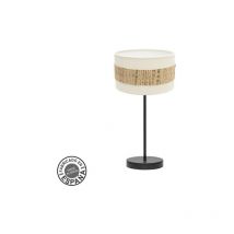 Fabrilamp - Sobremesa pequeño nicaragua 1xe14 negro/blanco/natural 43x17x17cm
