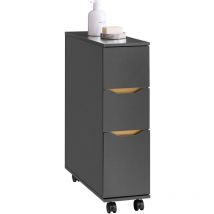Sobuy - SoBu Slim Bathroom Cabinet on Wheels Toilet Paper Roll Holder,BZR191-DG