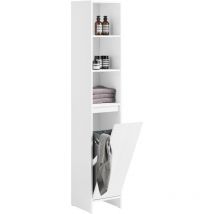 Sobuy - Bathroom Tall Cabinet Cupboard Bathroom Storage Cabinet,BZR158-W