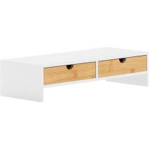 BBF02-WN Réhausseur d'écran Support de Moniteur écran Ergonomique Support pour écran d'ordinateur Universal, Ordinateur Portable ou écran tv - Sobuy