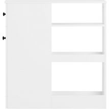 Sobuy - BZR106-W Meuble de Rangement Salle de Bain Étroit sur Roulettes, Support Papier Toilette, Armoire Toilettes wc Compact Chariot de Stockage